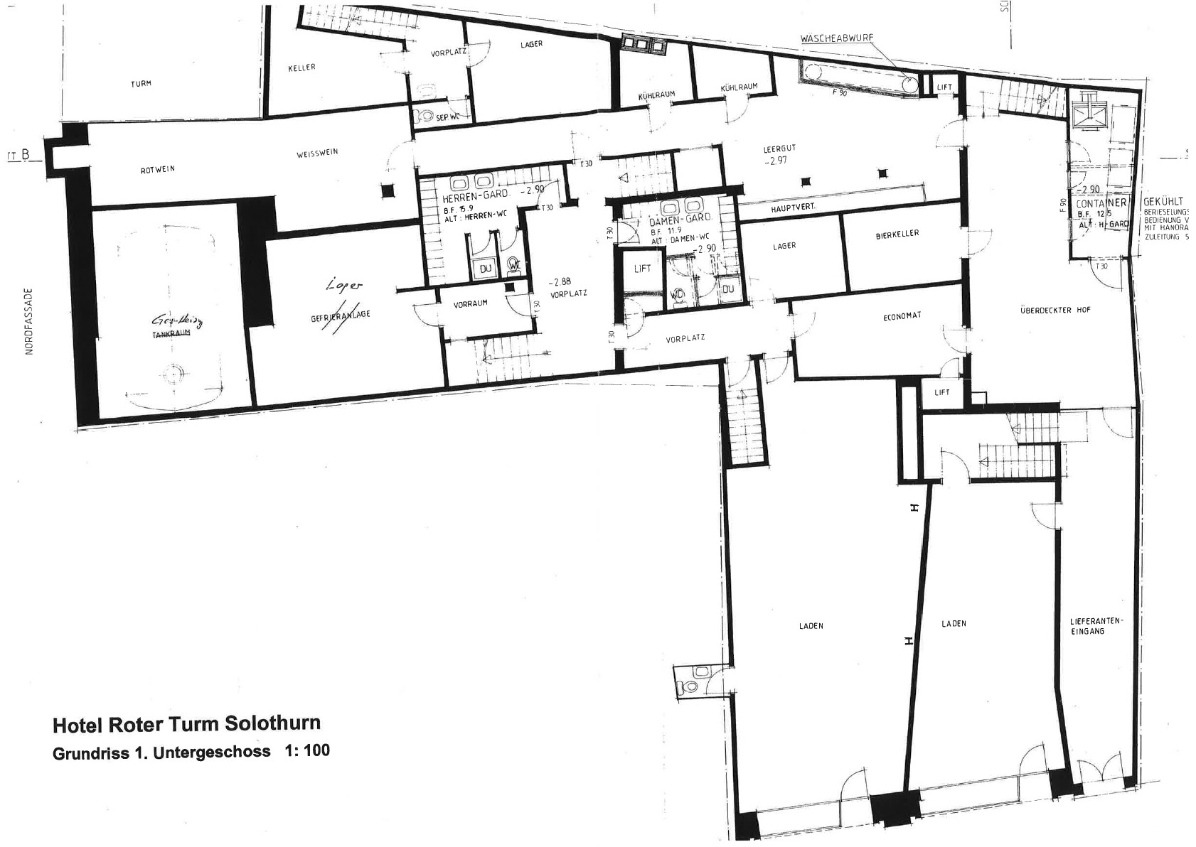 Grundriss 1. UG
